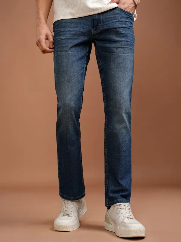 Highlander Men Blue Straight fit Stretchable Jeans