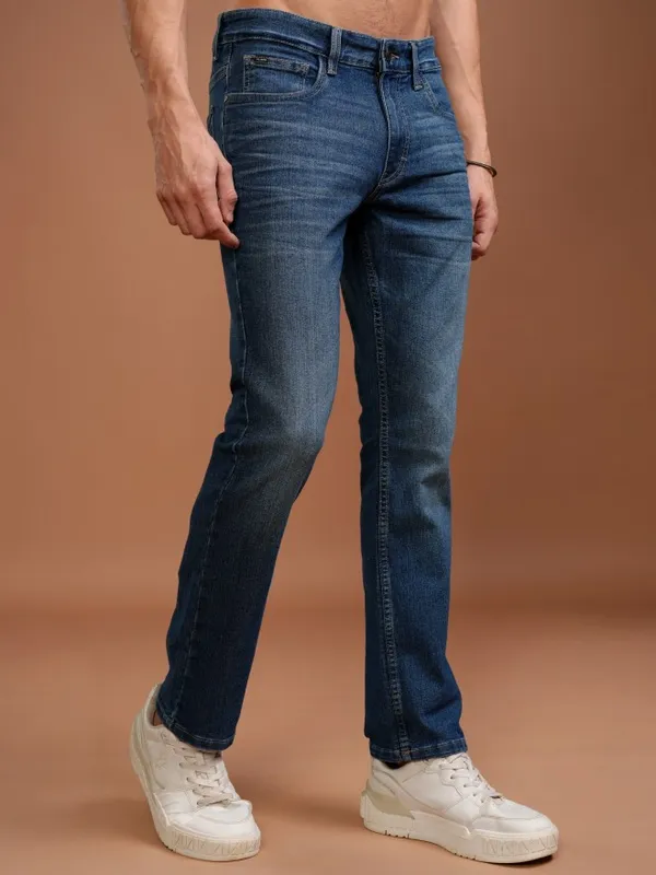 Highlander Men Blue Straight fit Stretchable Jeans
