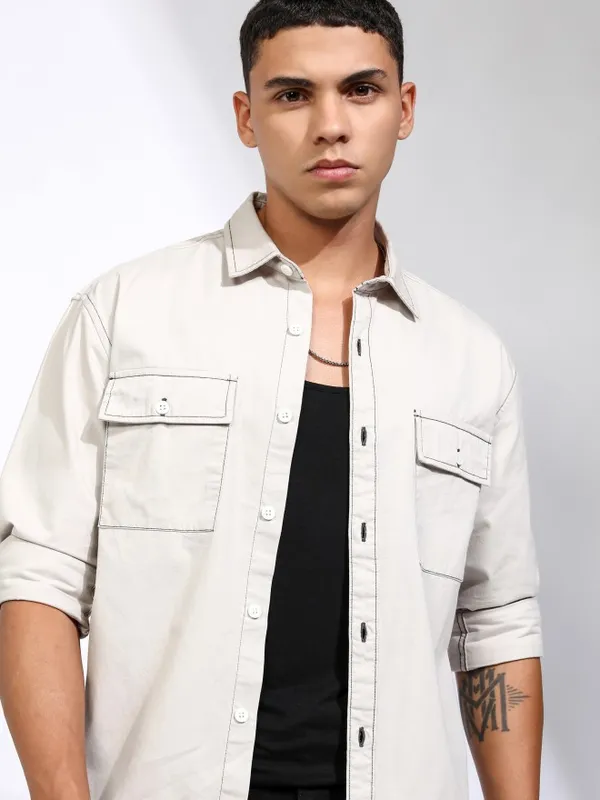 Men Relaxed Fit Casual Shirt