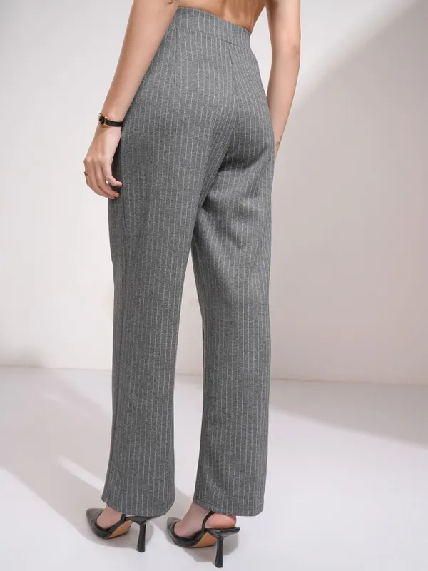 Striped Straight Fit Formal Trouser