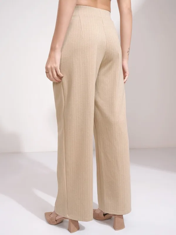 Striped Straight Fit Casual Trouser