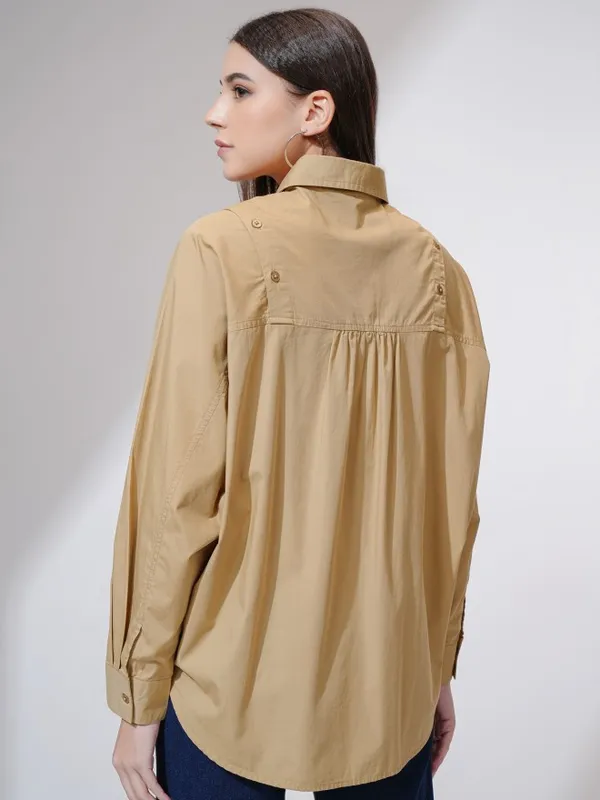 Women Solid Oversized Fit Casual Shirt
