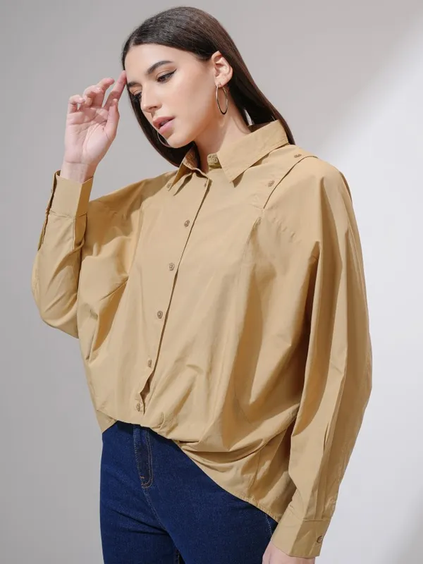 Women Solid Oversized Fit Casual Shirt