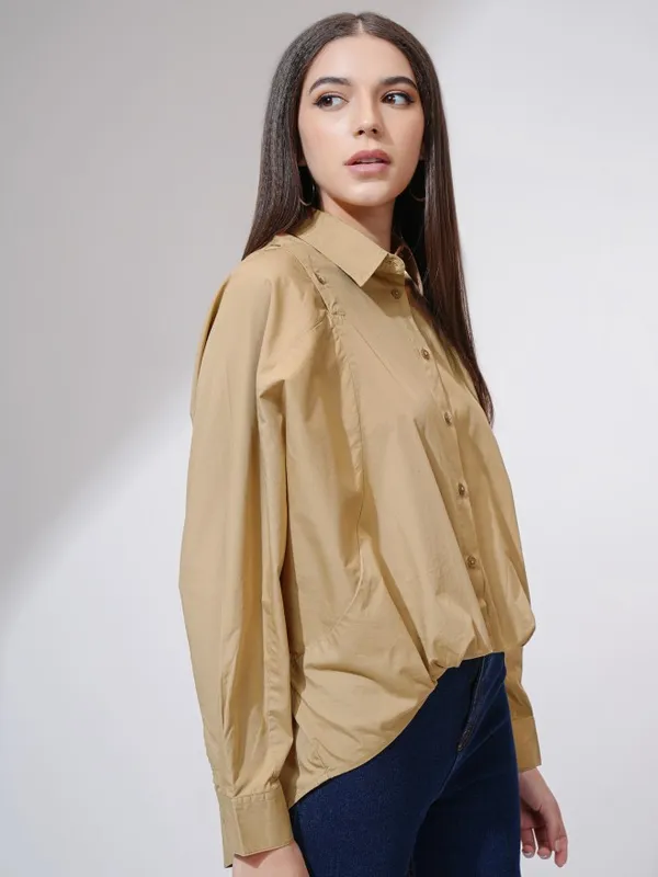 Women Solid Oversized Fit Casual Shirt