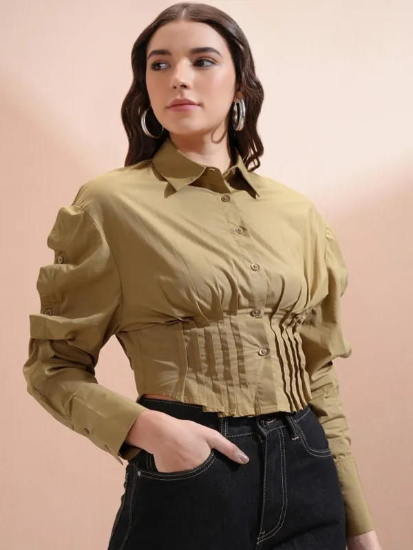 Women Solid Casual Shirt