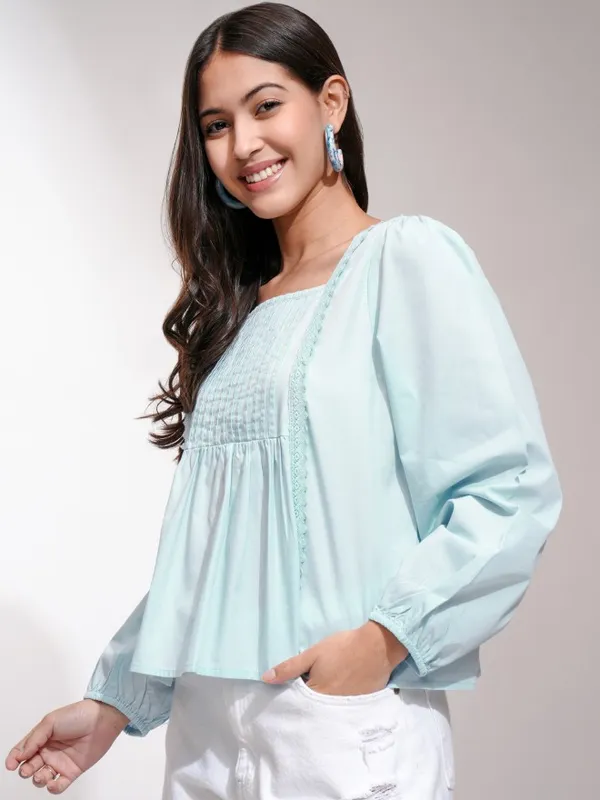 Solid Blouson Top