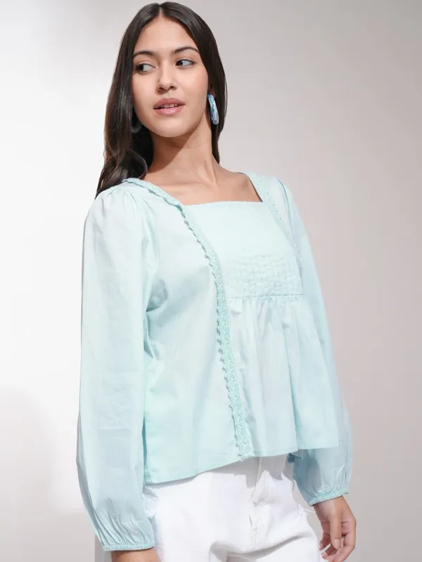 Solid Blouson Top