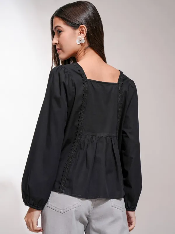 Solid Blouson Top