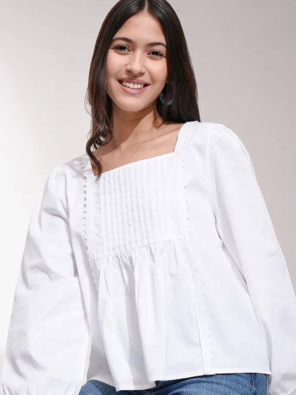 Solid Blouson Top