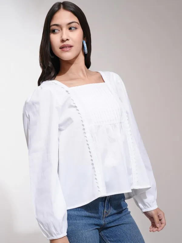 Solid Blouson Top