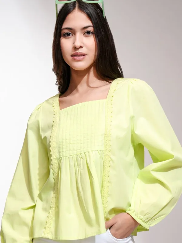 Solid Blouson Top