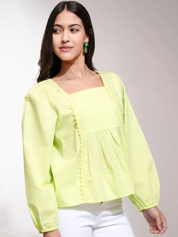 Solid Blouson Top