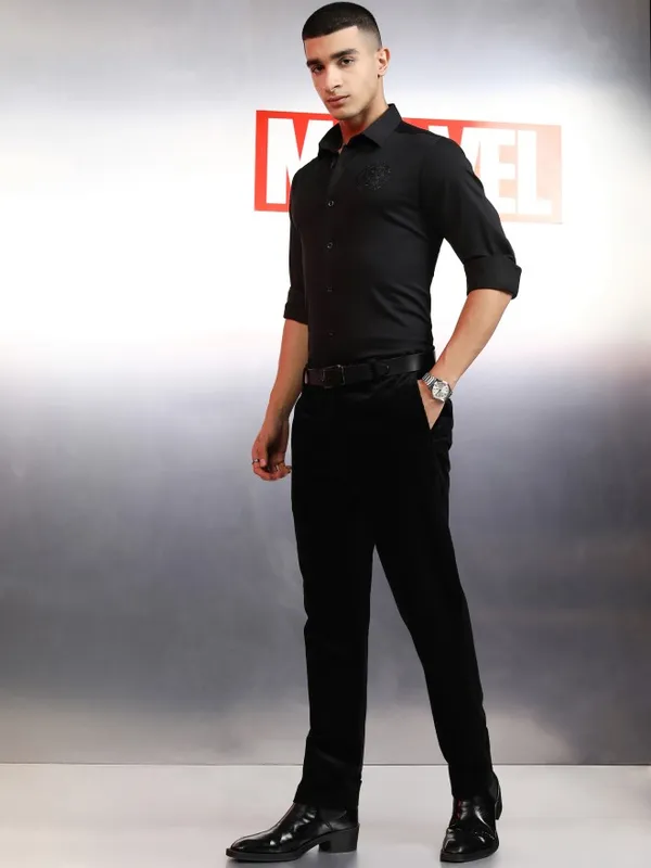 Black Panther Men Slim Fit Casual Shirt