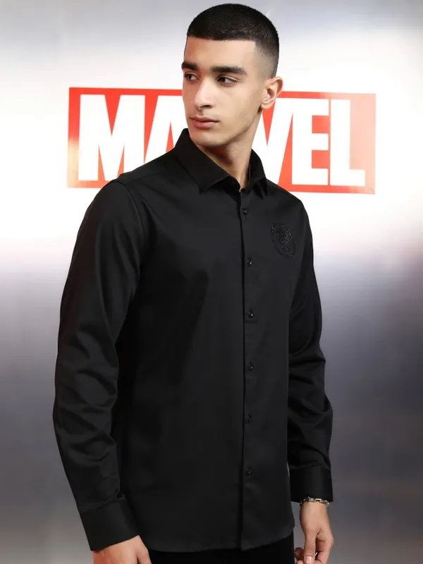 Black Panther Men Slim Fit Casual Shirt