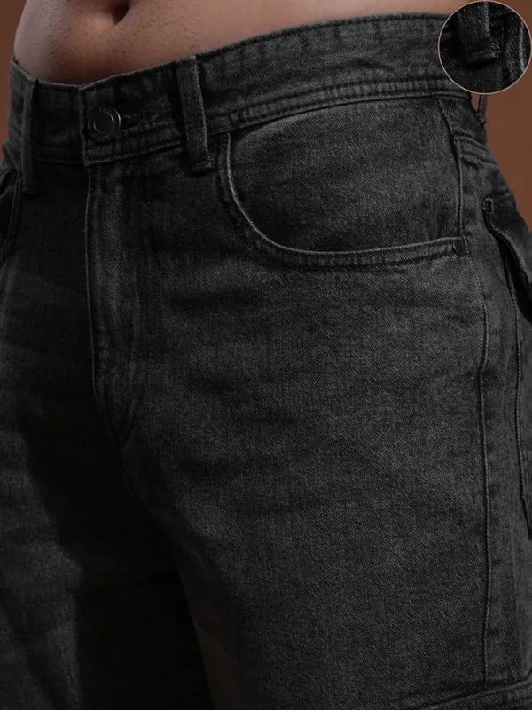 Highlander Men Grey Straight fit Cargo Jeans