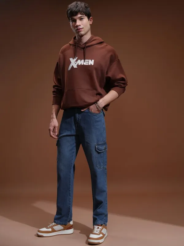 Highlander Men Blue Straight fit Cargo Jeans