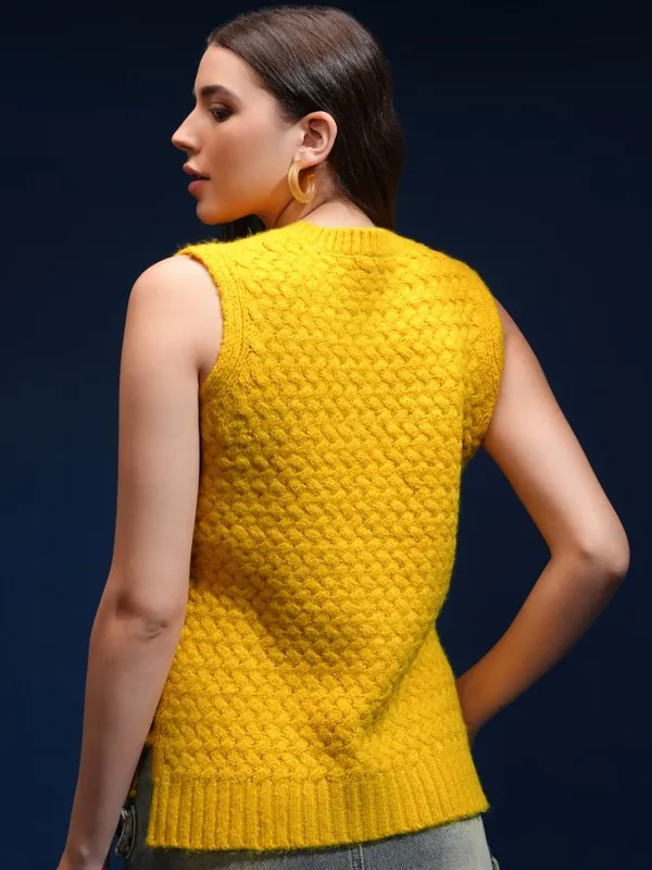 Women Self Design Sweater