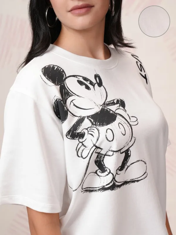Mickey Mouse Women T-Shirt With Joggers Co-Ords