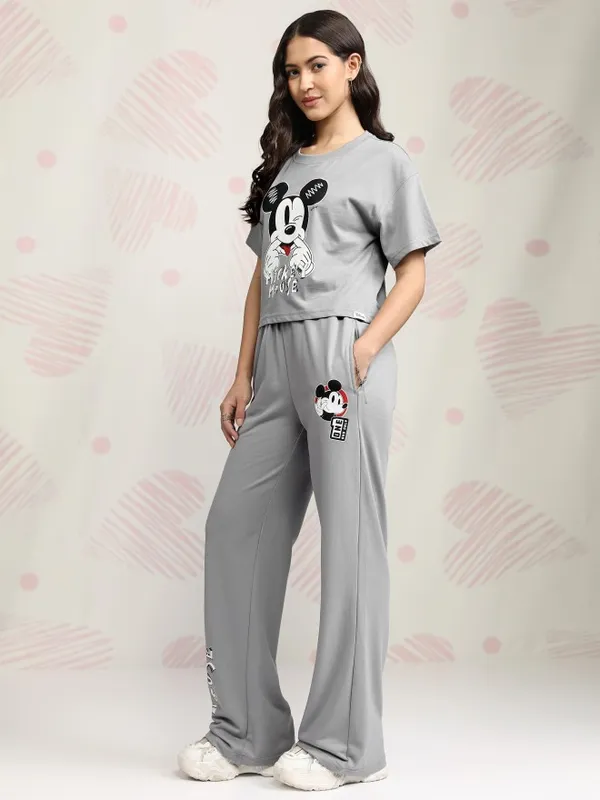 Mickey Mouse Women T-shirt With Trouser Co-Ords
