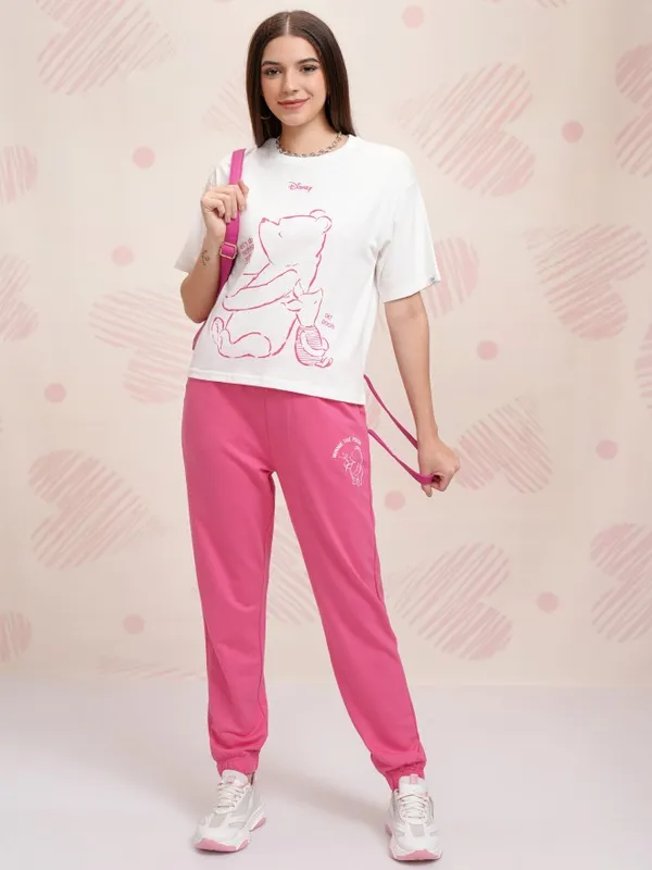 Winnie The Pooh Women T-Shirt With Joggers Co-Ords