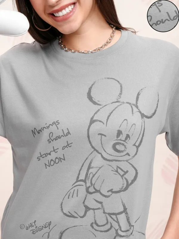 Mickey Mouse Women T-Shirt With Joggers Co-Ords