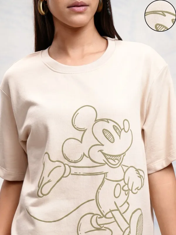 Mickey Mouse Women T-Shirt With Joggers Co-Ords
