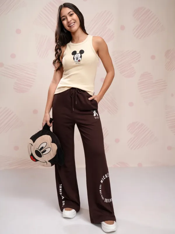 Mickey Mouse Women Straight Fit Track Pant
