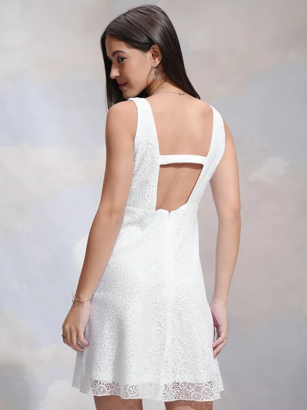 Self Design Fit And Flare Dress