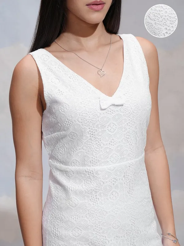 Self Design Fit And Flare Dress