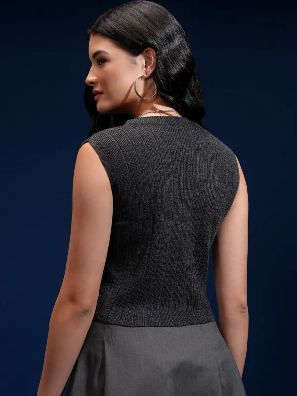 Women Self Design Sweater