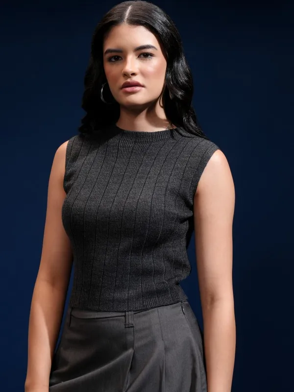 Women Self Design Sweater