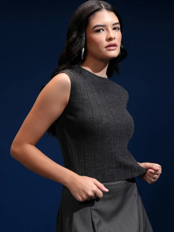 Women Self Design Sweater