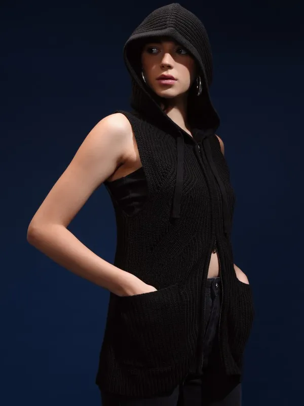 Women Self Design Sweater