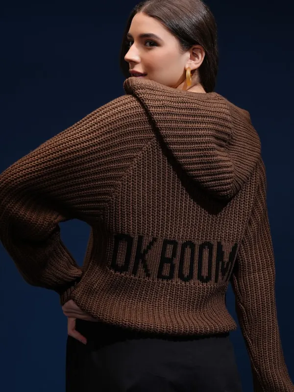 Women Self Design Sweater