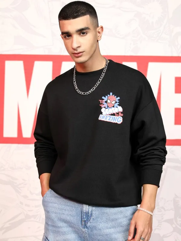 Spider-Man Men Printed Sweatshirt