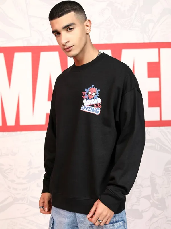 Spider-Man Men Printed Sweatshirt