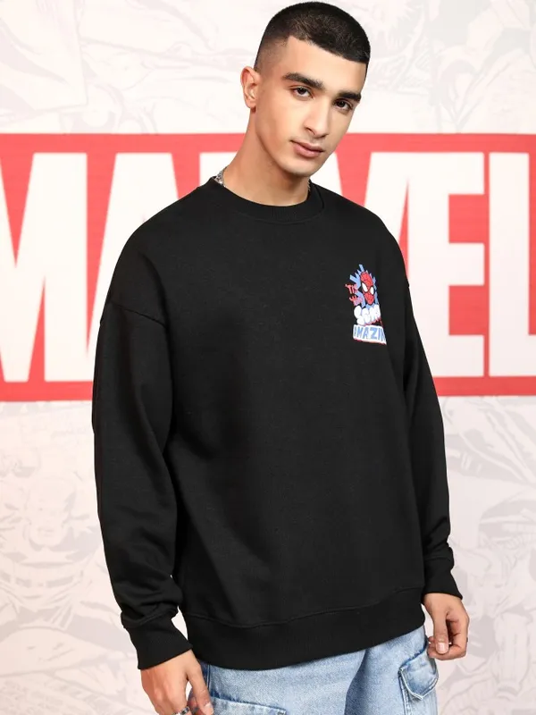 Spider-Man Men Printed Sweatshirt