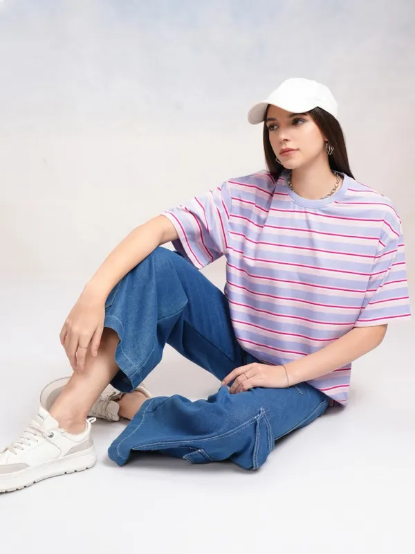 Striped Oversized Fit T-Shirt