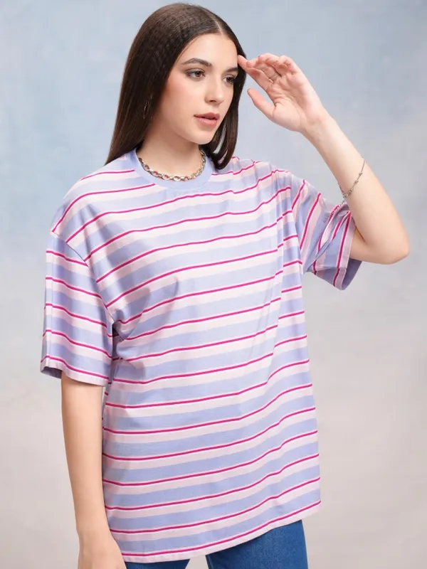 Striped Oversized Fit T-Shirt