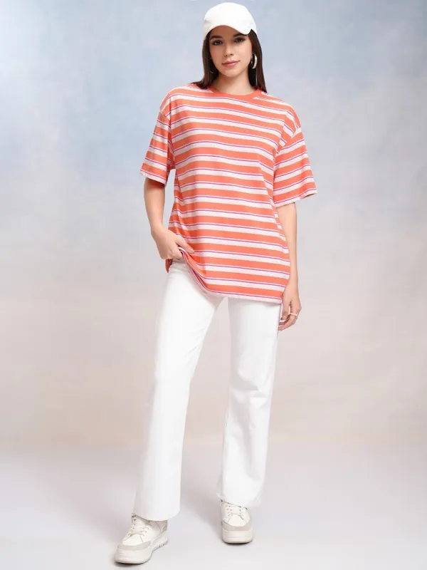 Striped Oversized Fit T-Shirt