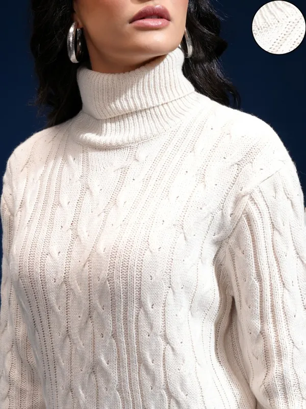 Women Self Design Sweater