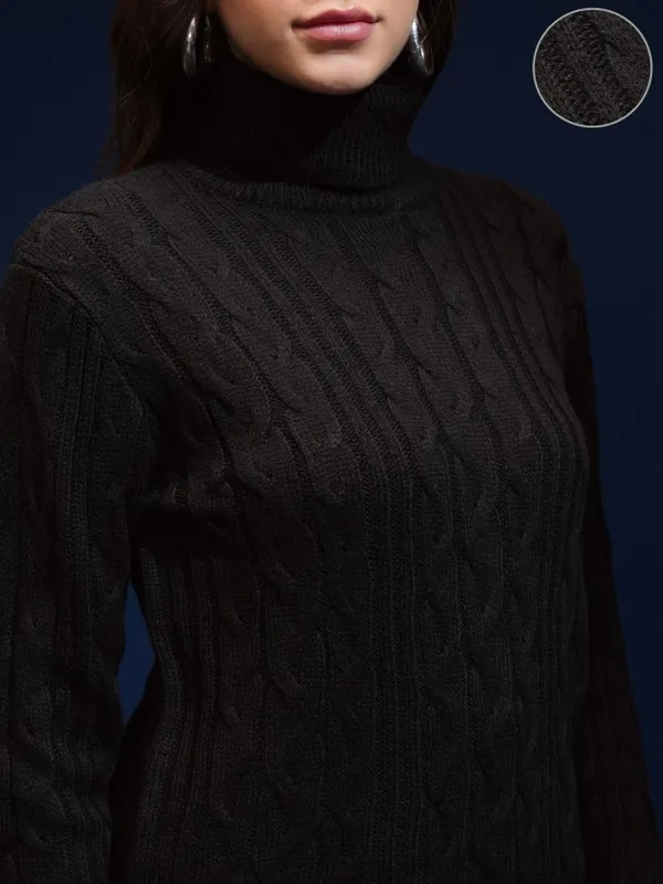 Women Self Design Sweater