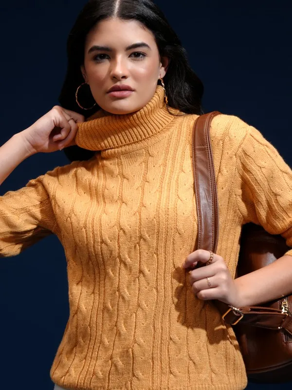 Women Self Design Sweater