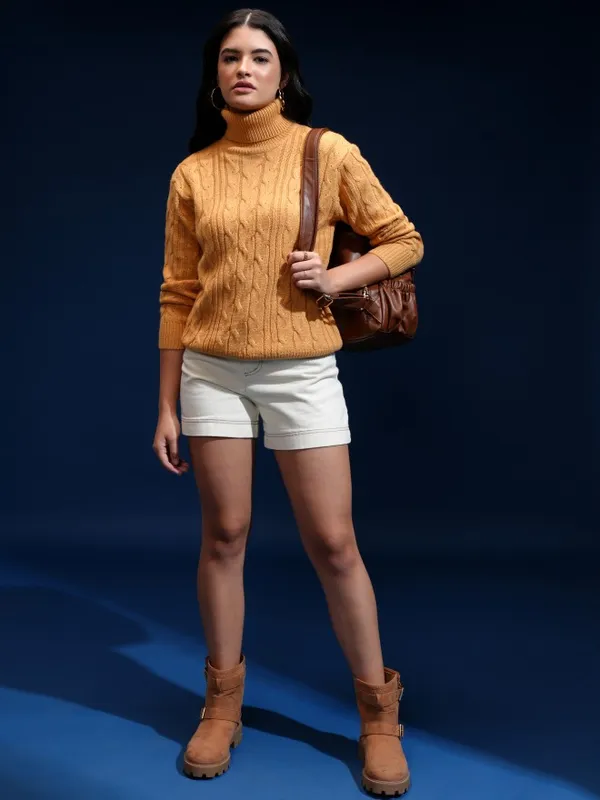 Women Self Design Sweater