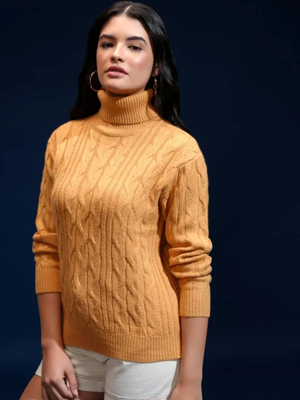 Women Self Design Sweater