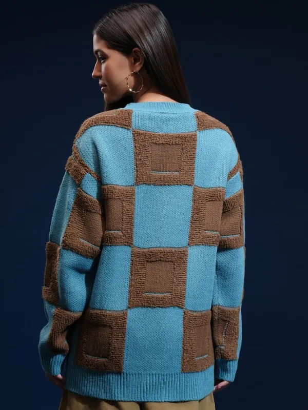 Women Self Design Sweater