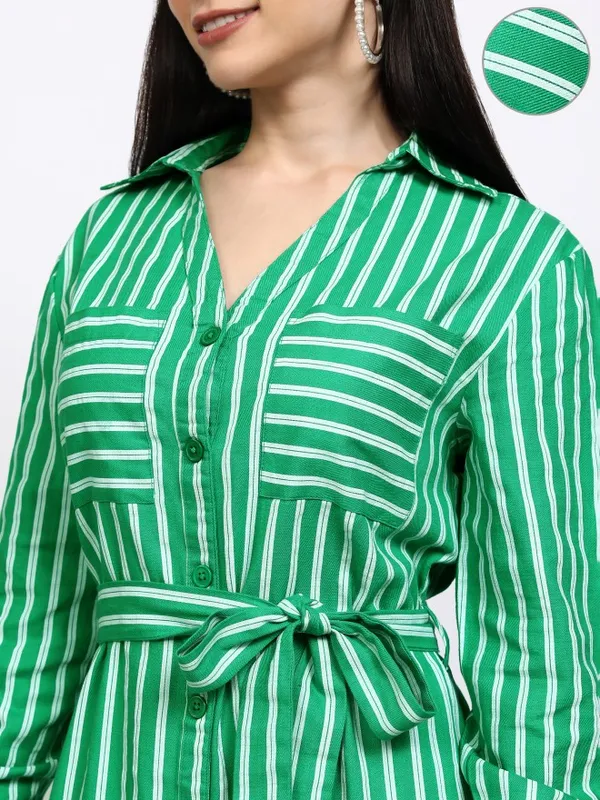 Striped Shirt Dress