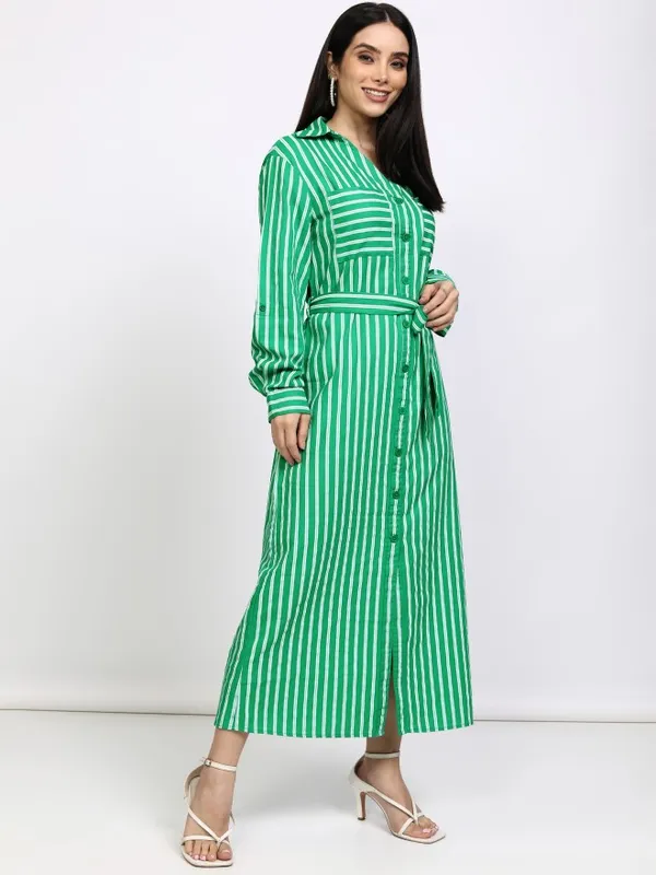 Striped Shirt Dress