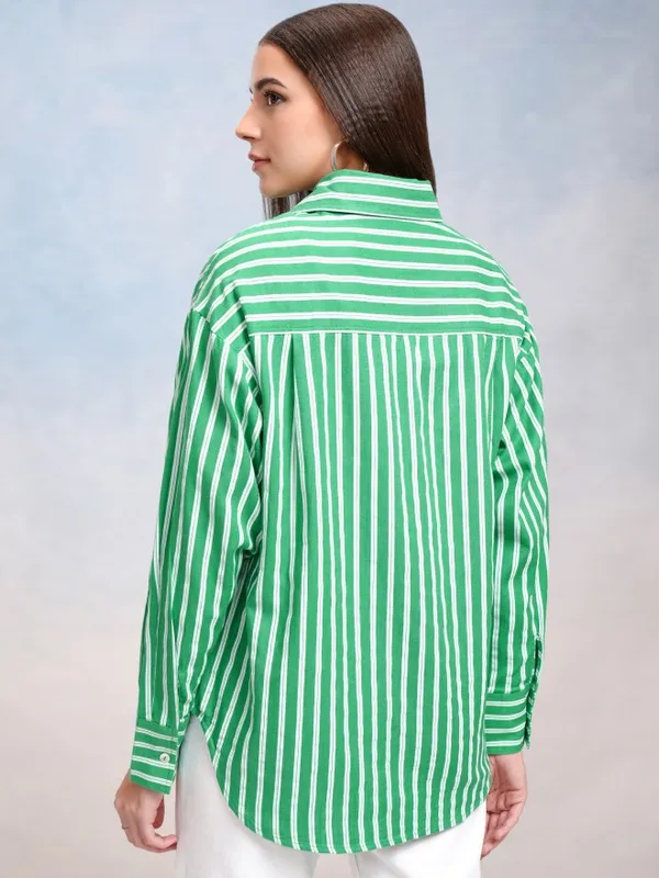 Women Striped Oversized Fit Casual Shirt