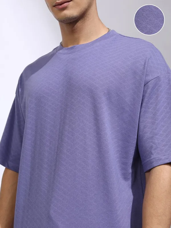 Highlander Men Purple T-Shirt With Shorts Co-Ords